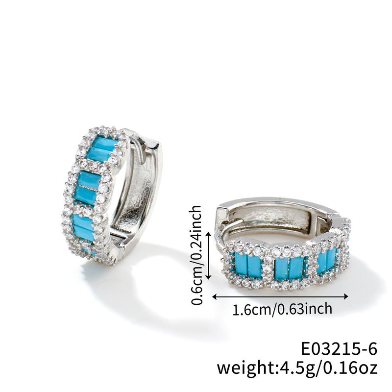 Boucles d'oreilles pendantes haut de gamme, petit groupe de boucles d'oreilles à clip colorées pour femmes, style rétro, boucles d'oreilles rondes à la mode, bijoux d'oreilles_voghion.com