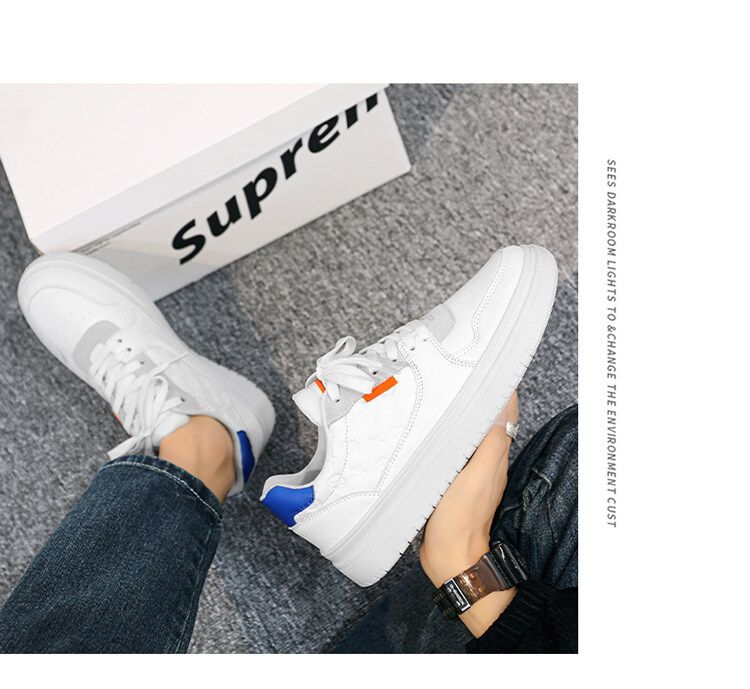 sneakers, Youth Sports Autumn And Winter Color Matching, Height Increasing Small White Lightweight_voghion.com