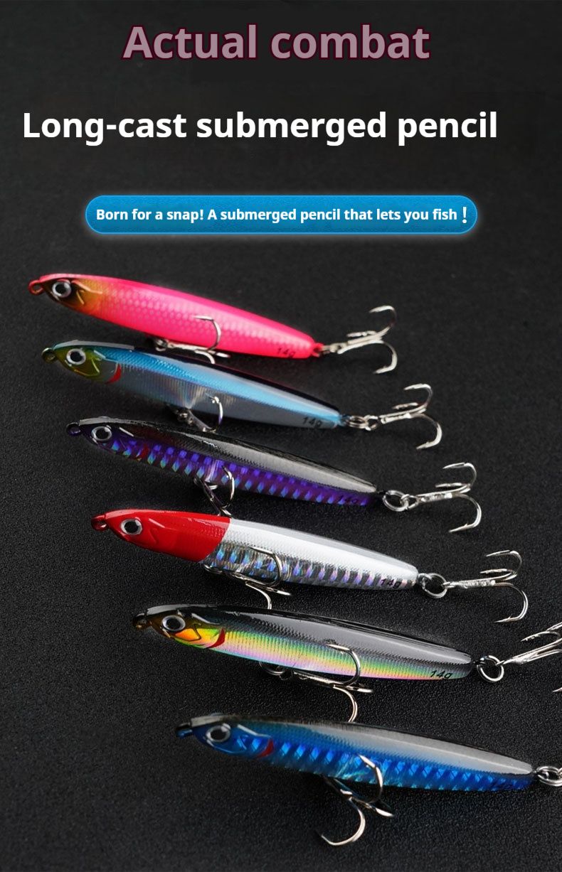 Lápiz sumergido 10g, 14g, 18g, cebo duro de carretera de largo alcance, cebo de pez biomimético_voghion.com