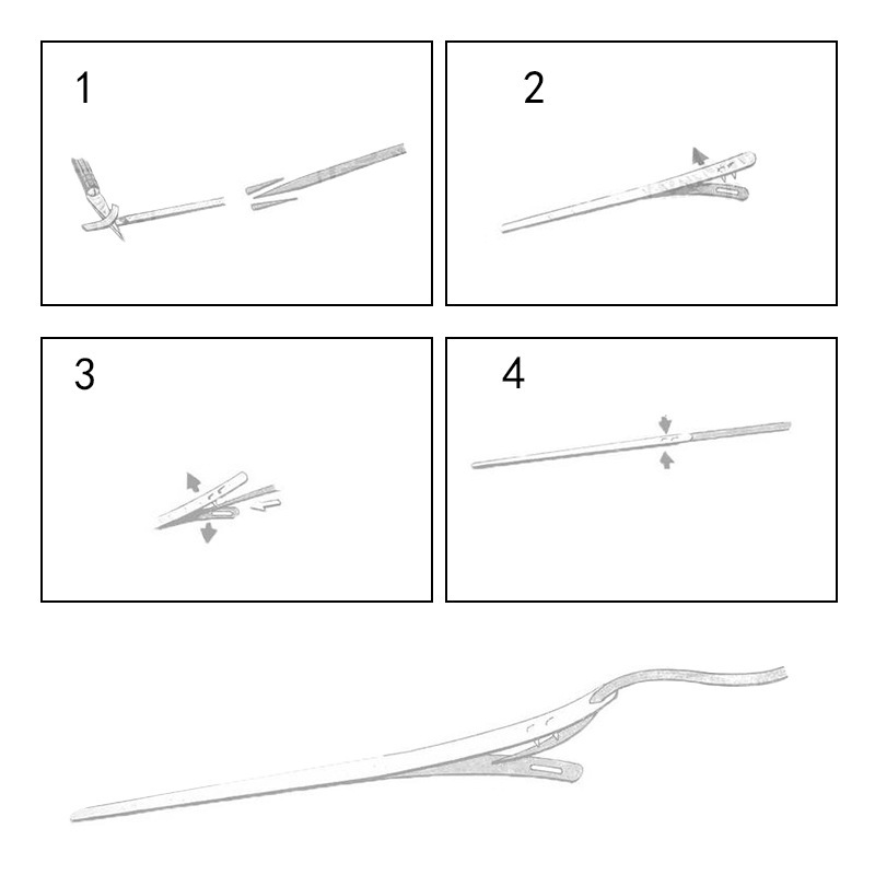 1 stk lædertråd nål læder reb nål læder tråd pistol farve nål kohud læder værktøj nål_voghion.com