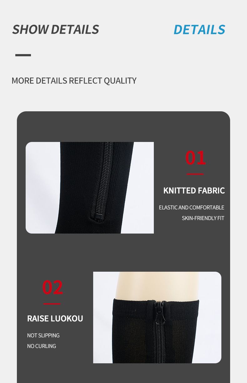 Kousen Sport druk sokken Compressie rits sokken zipsox stretch been sokken cover teen stijl_voghion.com