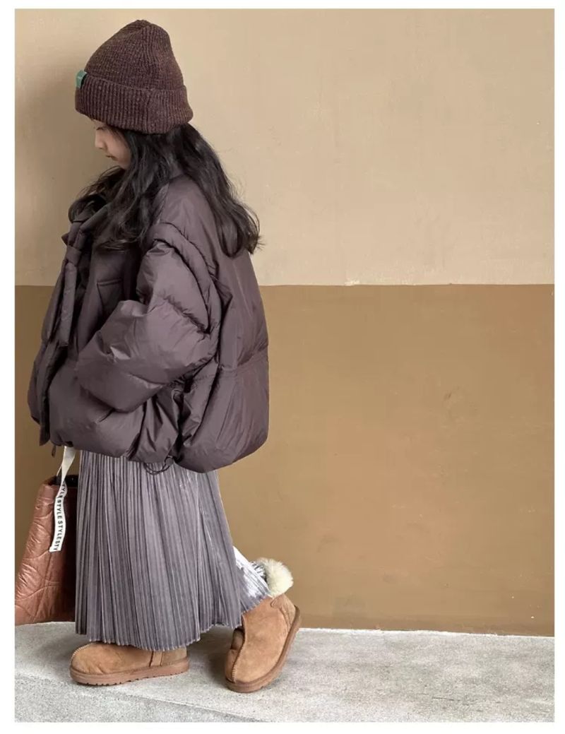 Mittelgroßer und großer Baumwollmantel für Kinder, All-Match-Baumwollmantel für kleine Mädchen, stilvolle Baumwolljacke, Wintermantel-Trend_voghion.com