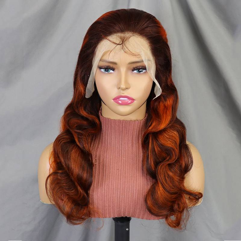 13x4 Lace Front Wigs Body Wave Human Hair Wigs For Women 200% Density Pre Plucked With Baby Hair Natural Black_voghion.com