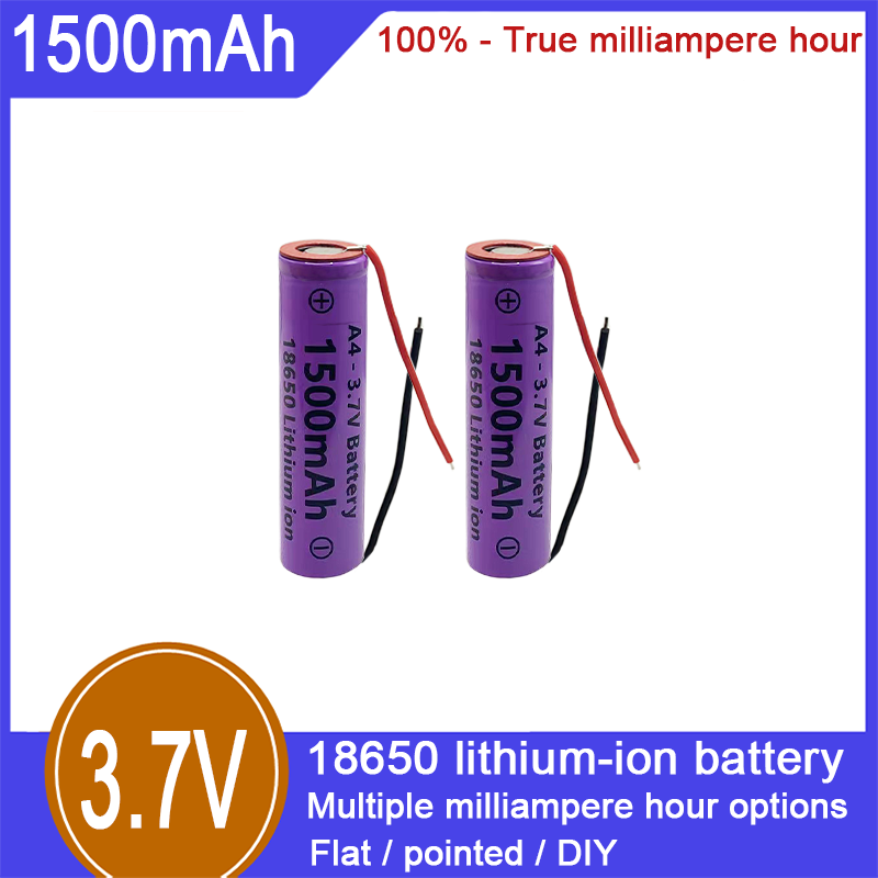 18650 litij-ionska punjiva baterija, 3.7V, 1500mAh, 100% kapaciteta, pogodna za električne igračke, elektroničke cigarete, svjetiljke i druga područja_voghion.com