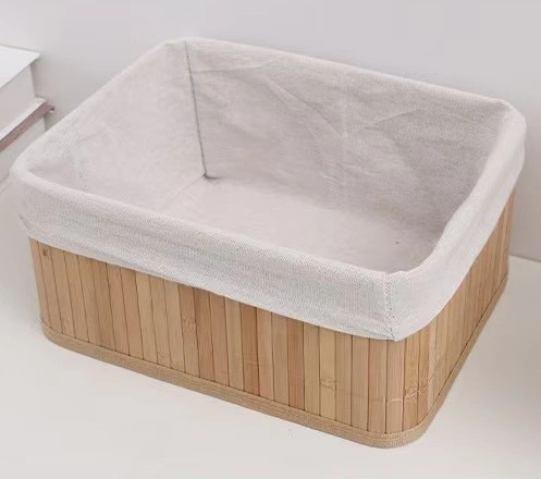 Wannilen Bambusgeflecht-Aufbewahrungskorb für den Schreibtisch; Aufbewahrungsbox für Zuhause; Kosmetikregal; Aufbewahrung für kleine Bürogegenstände auf dem Schreibtisch; Snackkorb_voghion.com