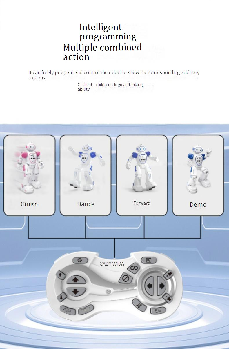 Akıllı Oyuncaklar Çocukların Akıllı Programlama Elektrikli Uzaktan Kumandalı Robot Hareket Algılama Dans Erken Eğitim Eğitici Oyuncaklar_voghion.com