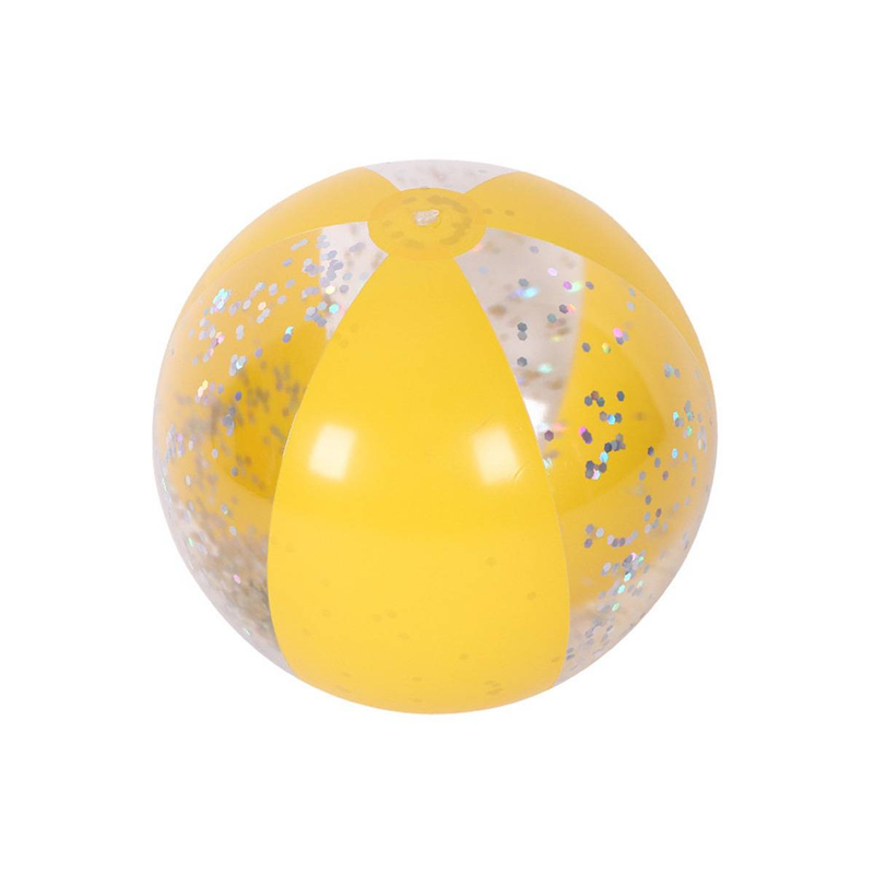 Glitter Inflatable Beach Ball Transparent PVC Water Play Toy For Kids With Sparkling Shimmer Outdoor Pool Sand Games_voghion.com