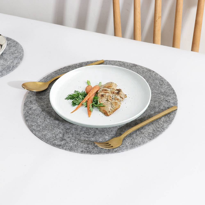 4pcs Felt Tableware Mat With A Thickness Of 3mm Protects The Desktop From Scalding And Damage_voghion.com