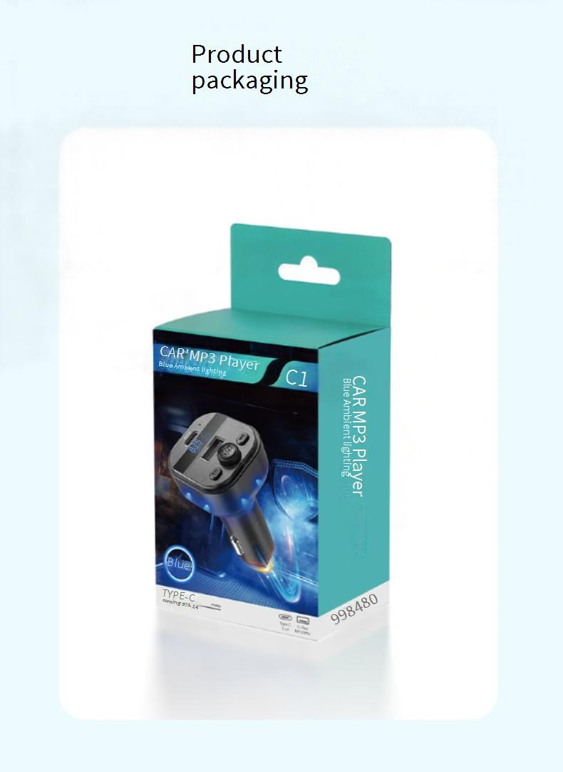 Car Chargers New Car Mp3 Bluetooth Player Fm Transmitter Digital Display PD Fast Charging Multi Function Car Charger_voghion.com