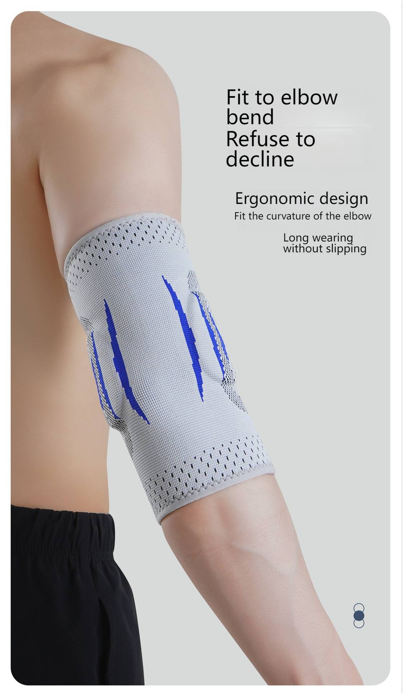 Cotoveleira de compressão premium para basquete, badminton e fitness – respirável, absorve o suor e oferece suporte às articulações – tamanhos P/M/G para adultos unissex (cinza)_voghion.com
