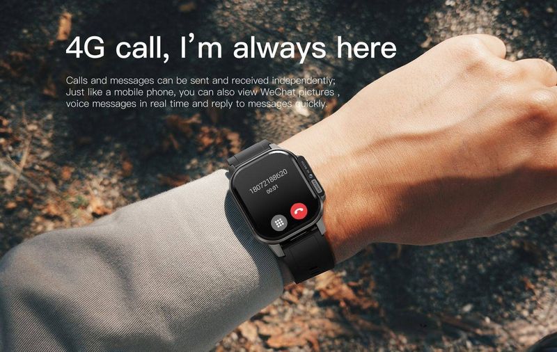 Smartwatch – 4G LTE-Anrufe, GPS-Tracking, Herzfrequenzmesser, wasserdicht, AMOLED-Display, Unisex-Outdoor-Sportuhr_voghion.com