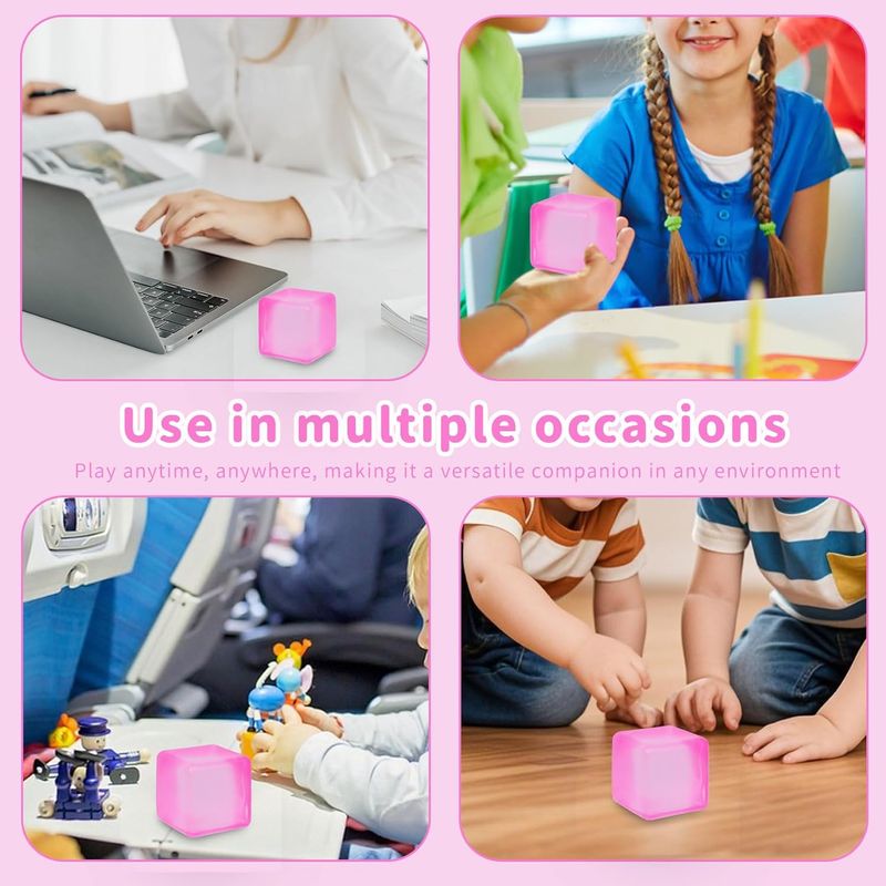 1.97" Squishy Cubes Squeeze Toys, Ice Cube Fidget Toy, Sensory Fidget Toys, Stress Cube For Anxiety Relief For Kids & Adults_voghion.com