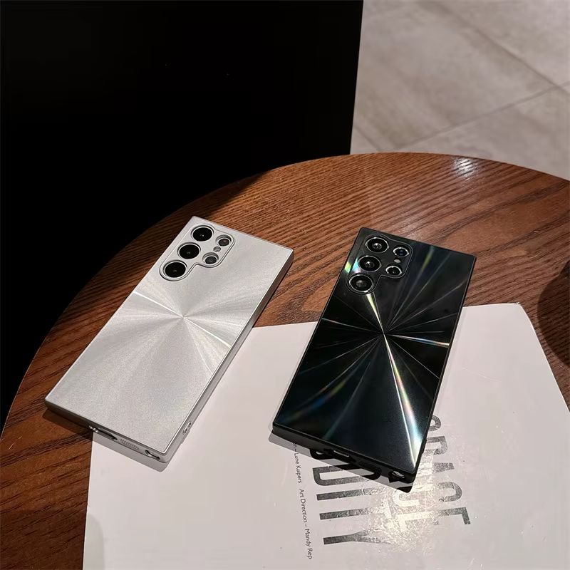 Carcasă de telefon de lux, cu aspect de auroră intermitentă, culoare solidă, pentru Samsung Galaxy S25, S24, S23, S22 Ultra Plus, A14, A34, A54, 5G, rezistentă la șocuri_voghion.com