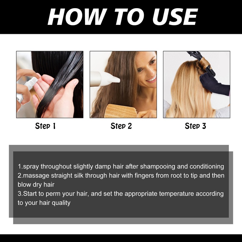 EELHOE protection hair care before perm curl moisturizing wash free heat insulation spray_voghion.com