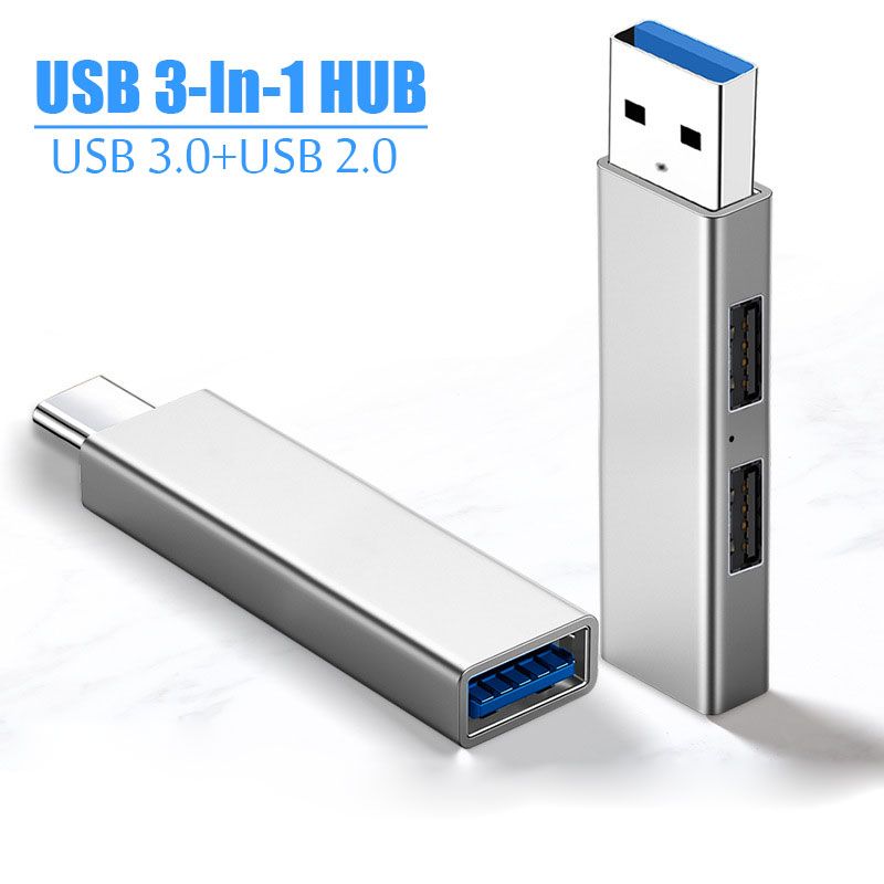 Multi Splitter Hub Use Power Adapter With 3 Ports Multiple Expander 2.0 USB 3.0 Hub For PC_voghion.com