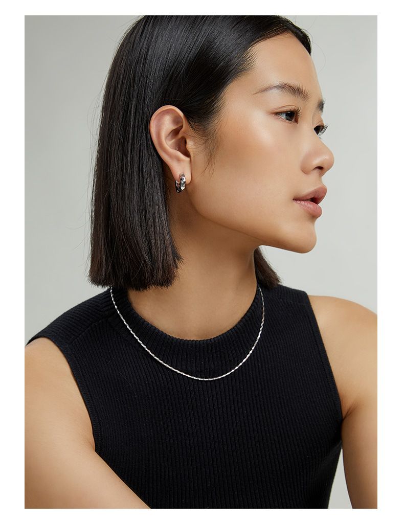 Collana in argento sterling S925 placcata oro 1.7 catena a serpente in osso disco italiana di alta qualità catena clavicola ins_voghion.com