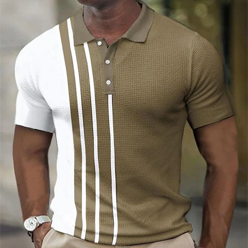 Unschlagbare Qualität Sommer Trendy Golf Shirt Für Herren Polo Mode Casual Kurzarm 3D Gedruckt Knopfleiste Top_voghion.com