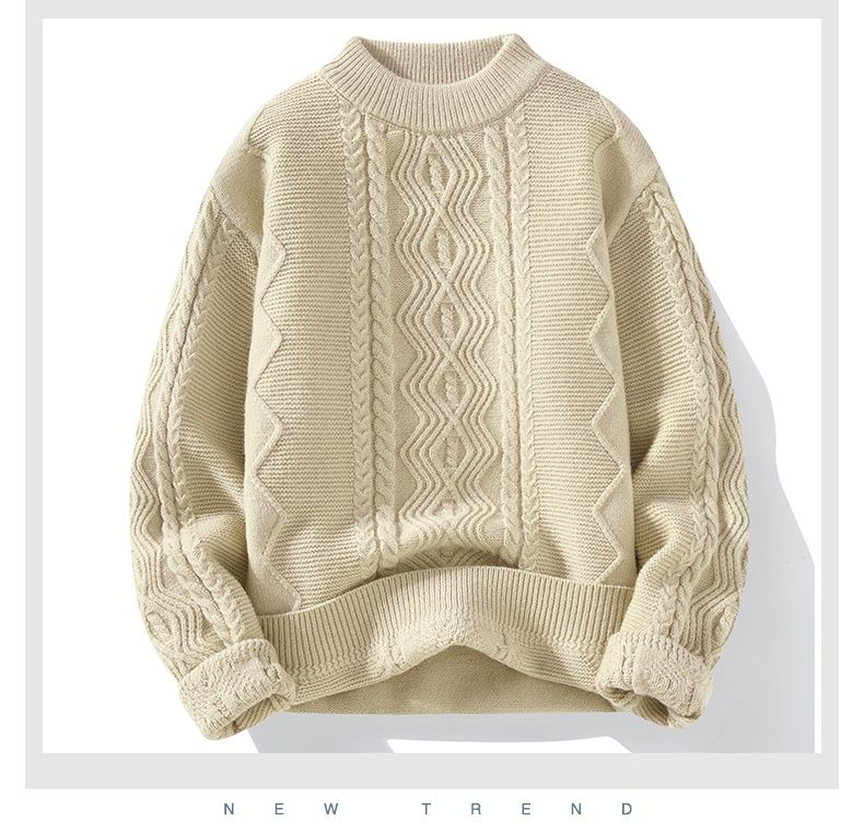 Comfortabele kasjmier gebreide trui voor tieners in de herfst en winter, kwaliteits gebreide trui_voghion.com