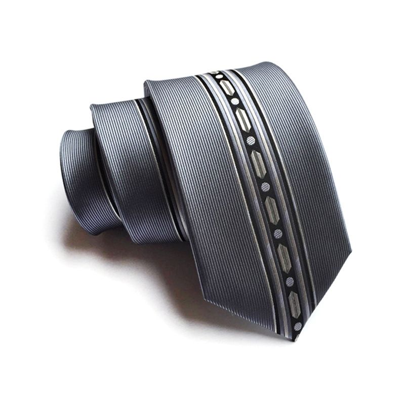 Cravatta stretta da 6 cm in jacquard di seta e poliestere, stile personale, moda_voghion.com