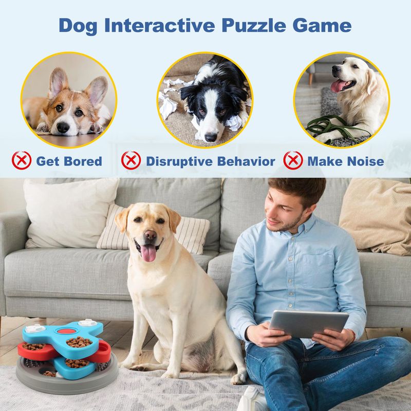 New Product Puzzle Food Hiding Foraging Pet Slow Feeder Bowl Multi-layer Rotating Dog Toy_voghion.com