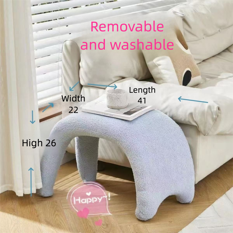 Cremefarbener Stil für den Heimgebrauch, Internet-Promi-Sofa-Wohnzimmer, süßer niedriger Hocker für das Kinderzimmer, Schuhwechselhocker für_voghion.com