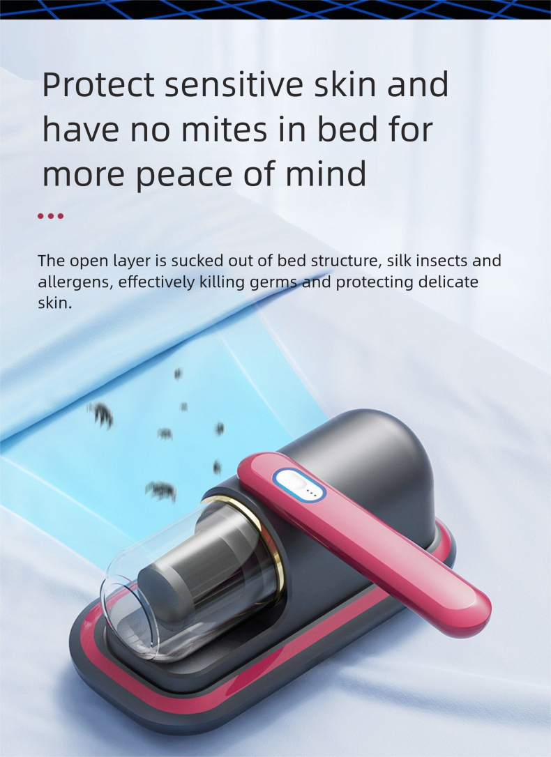 German Rechargeable Vacuum Cleaner, Strong Suction With Dual Beating UV Sterilization, Mite Removal For Home_voghion.com
