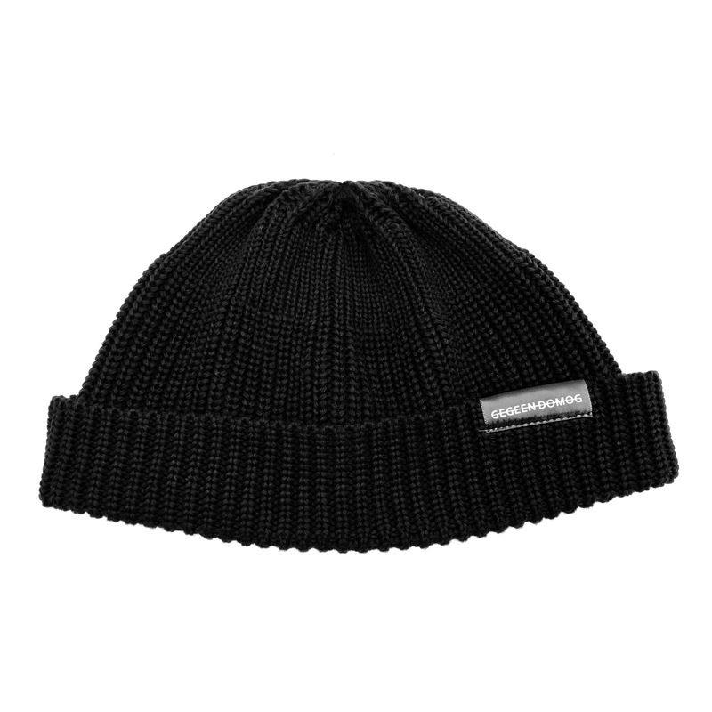 Nuovo piccolo fermaglio etichetta originale alla moda marchio melone pelle cappello di lana marinaio corto stile canaglia retrò versione coreana hip-hop ins cappello lavorato a maglia_voghion.com