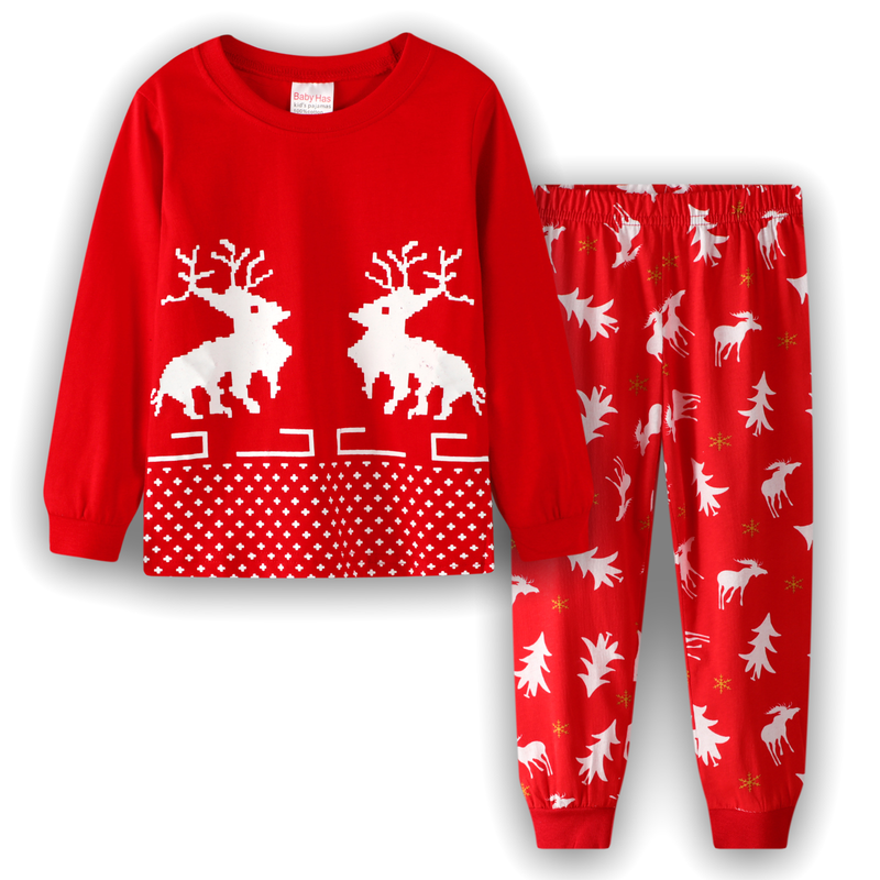 Conjunto de Navidad Niños de 2 a 7 años Ropa de hogar Ropa informal para niños_voghion.com