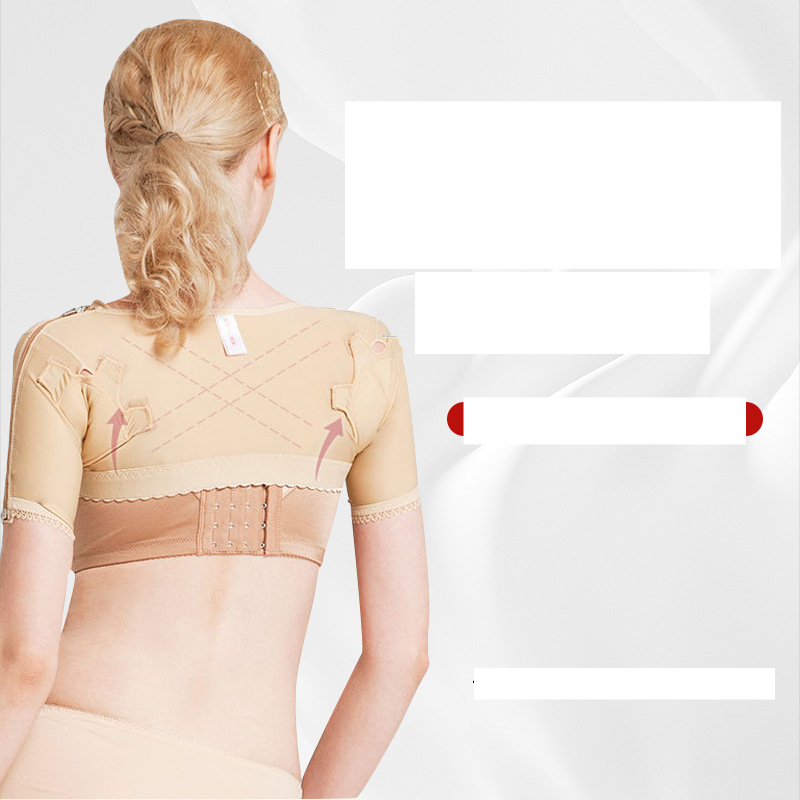 Abbigliamento da donna Guaina modellante per il recupero della pressione degli odori sotto le ascelle con maniche elastiche a pressione elevata_voghion.com