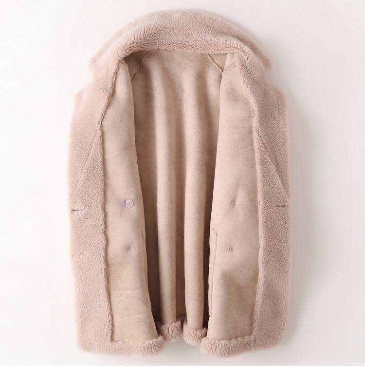 Damenbekleidung Winter Neuer körniger Kaschmir-Lammfellmantel Damen Mittellang und lang Locker Großformat Pelz und Leder Haining Pelz_voghion.com