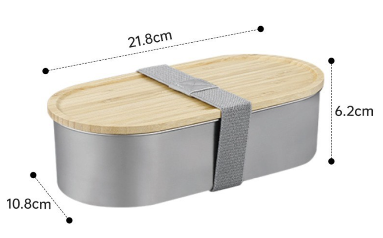 Home & Garden fornitura speciale 304 contenitore per il pranzo in acciaio inossidabile per uso alimentare con coperchio in bambù moderno semplice contenitore per il pranzo sigillato con cinturino per microonde_voghion.com