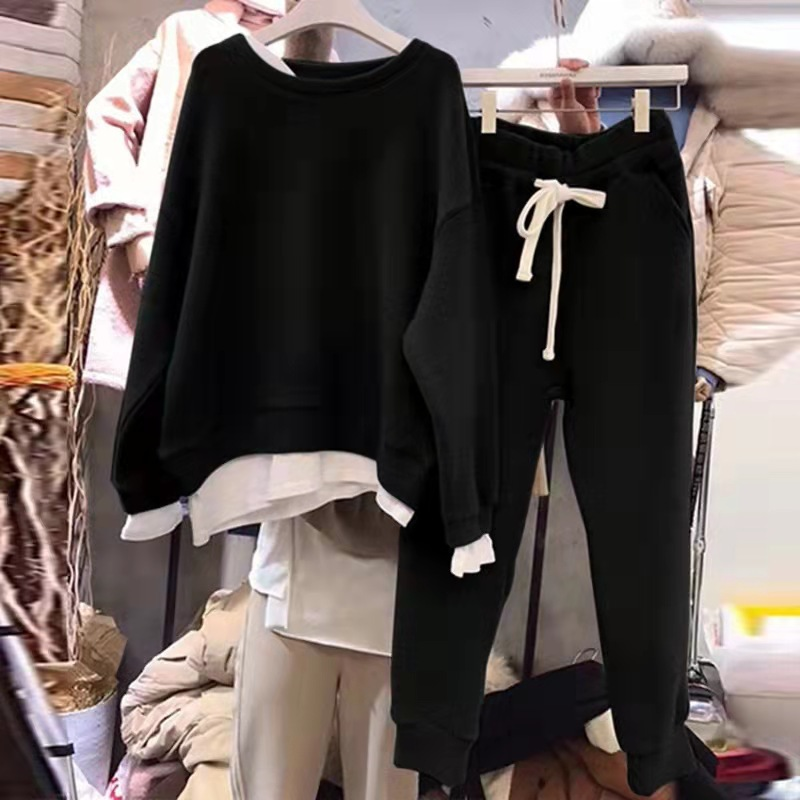 Ropa de mujer, traje deportivo y de ocio, nuevo estilo, conjunto de dos piezas a la moda y que reduce la edad_voghion.com