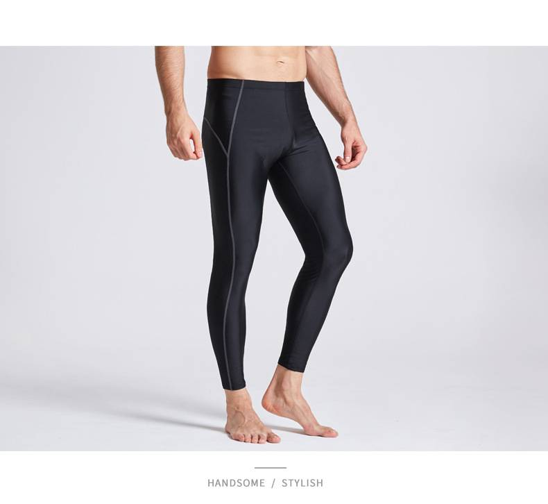 Traje de baño largo de secado rápido, protección solar, impermeable, para competición, para hombre, para esnórquel y surf._voghion.com