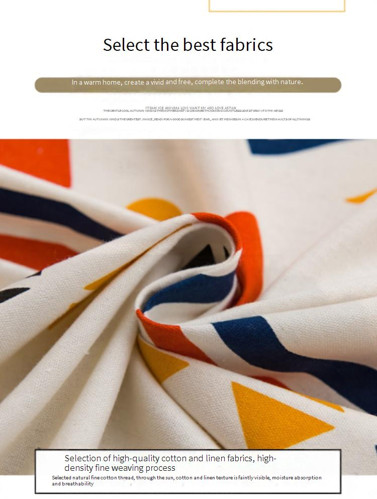 Nappe bohème imperméable lavable en coton et lin mélangé avec imprimé géométrique rectangulaire pour table à manger, pique-nique, décoration d'intérieur_voghion.com