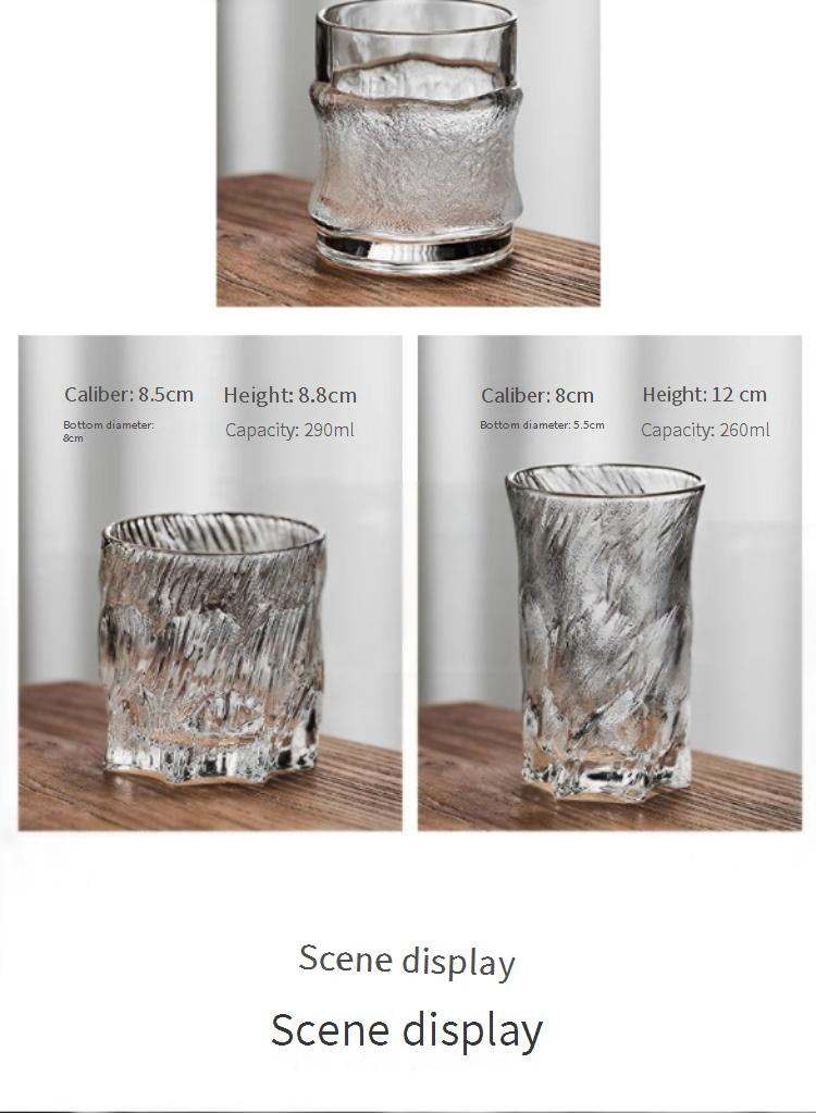 Copo de uísque de cristal fosco - copo multifuncional estilo japonês para cerveja, café gelado e coquetéis_voghion.com