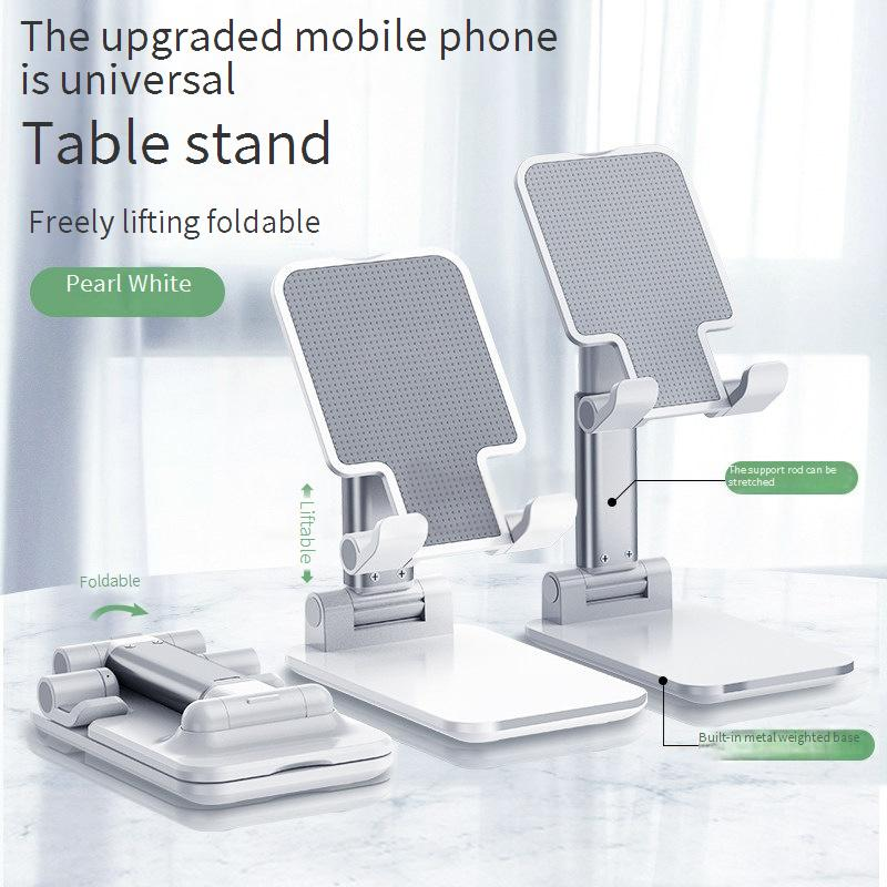 Universal Adjustable Phone Stand With Rotatable & Foldable Design, Alloy Desktop Holder For Smartphones Tablets, Compatible_voghion.com