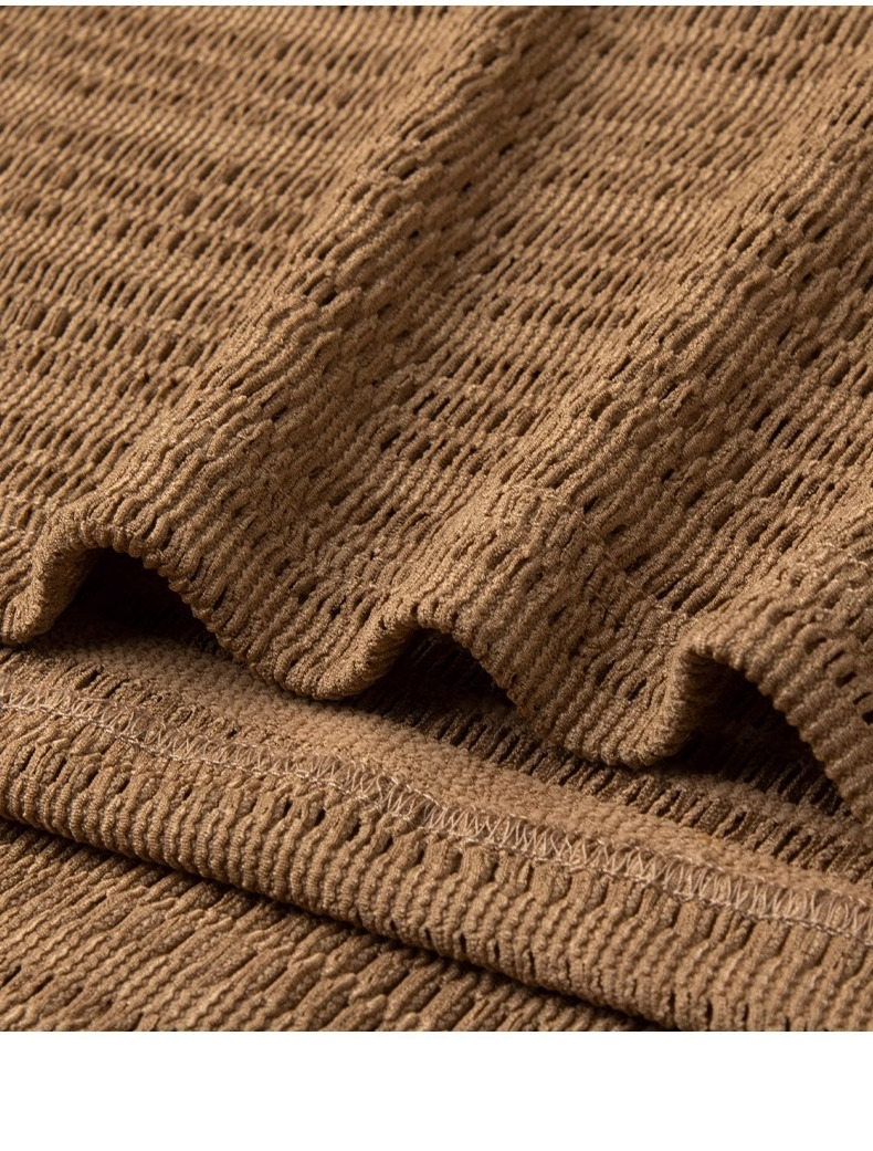 Polo da uomo in maglia traspirante - T-shirt estiva casual a maniche corte con design traforato alla moda e comoda vestibilità ampia_voghion.com