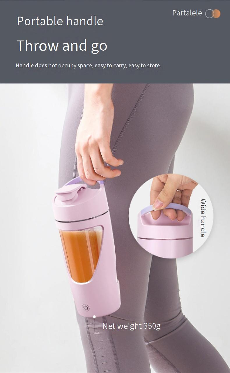 Nieuwe automatische mengbeker met USB-oplaadbare, TRITAN BPA-vrije shakerfles voor proteïneshakes, sportschool en fitness, 600 ml, lekvrij en draagbaar_voghion.com