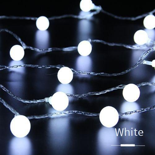 Outdoor LED Ball String Lights – Waterproof Remote-Controlled Fairy Lights For Camping, Garden & Party Decor (Warm White/Cool White/Color Changing)_voghion.com