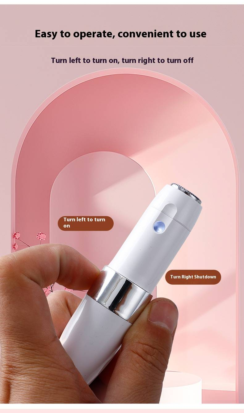 Tagliacapelli elettrico portatile per corpo e viso - Ricaricabile tramite USB, epilazione indolore per uomini e donne, compatto e adatto ai viaggi (bianco)_voghion.com