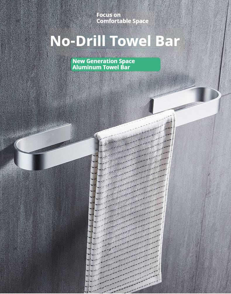 Zapatero de pared ajustable: organizador expandible de 2 niveles para baño, dormitorio y sala de estar (sin taladros, aluminio inoxidable, plateado/negro)_voghion.com