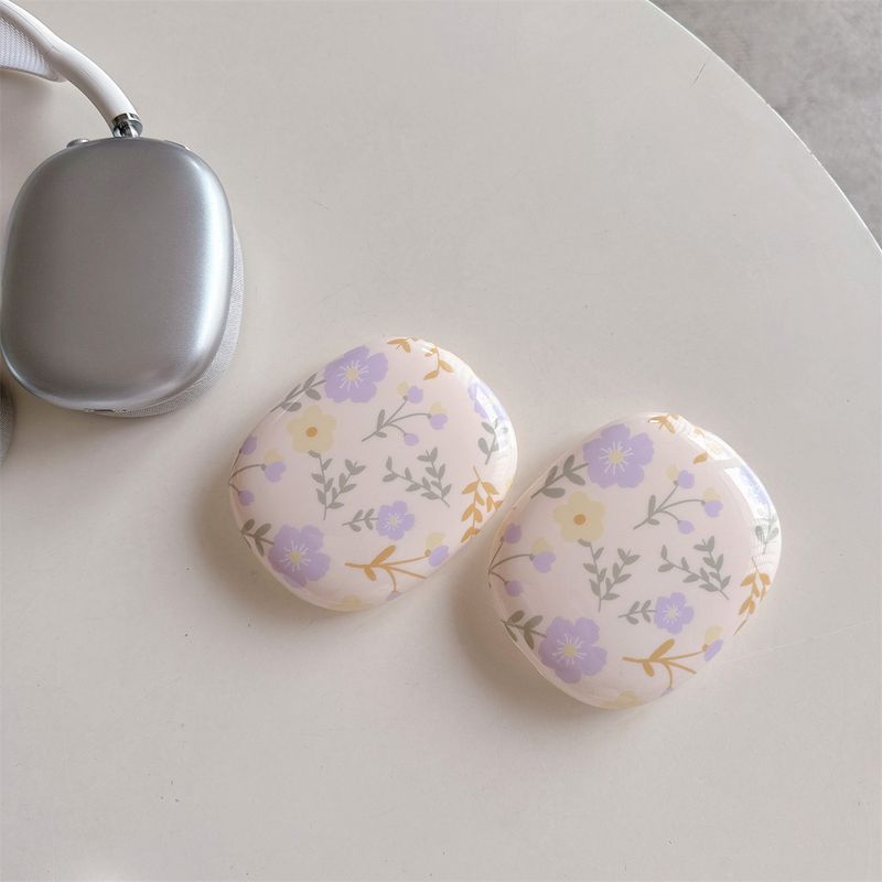 Koreanischer Stil Lila Floral Airpods Max Schutzhülle für Headset Ohrkappe Ohr Mover Kopfhörer Fall IMD_voghion.com