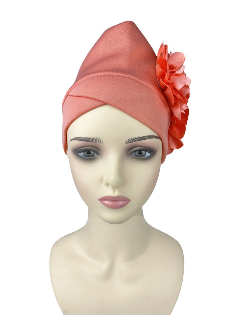 Damen Hijab Hut übertrieben Hut Luftschicht Seite große Blume Hut Moslemischer Hut Baotou Hut_voghion.com