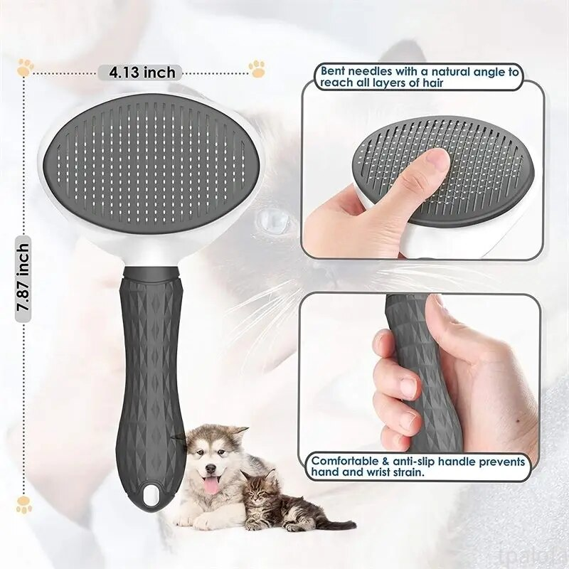 Pet Dog Grooming And Care Cat Brush Stainless Steel Comb For Long Hair Cleaning Pets Dogs Accessories_voghion.com