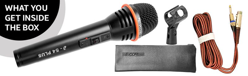 5 Core Handheld Microphone For Singing Pair • Cardioid Vocal Mic • w ON/Off Switch • Included Detachable XLR Cable + Clip + Bag • for Karaoke Recordi_voghion.com
