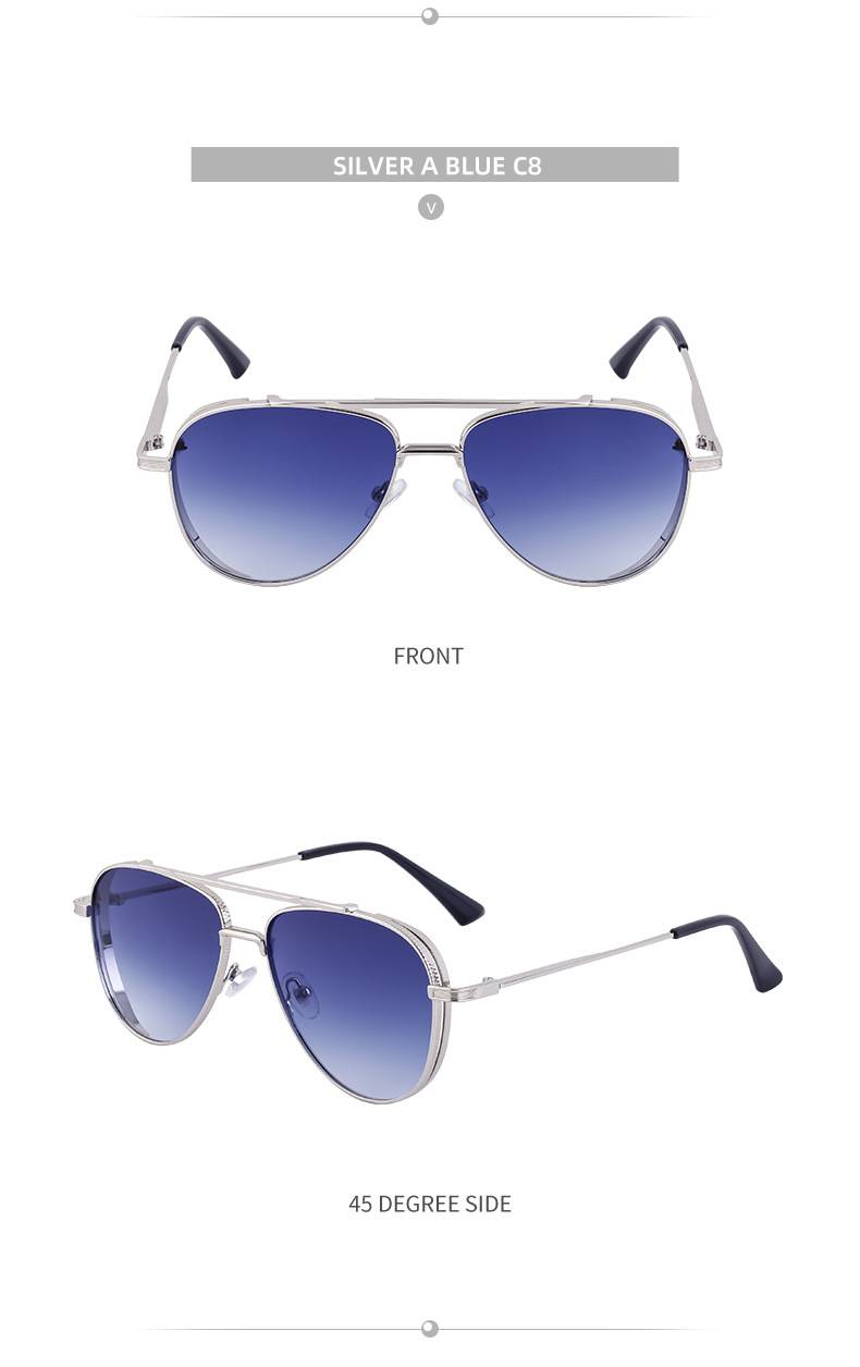 European and American retro double beam toad sunglasses for men, steam punk style flying sunglasses for men_voghion.com