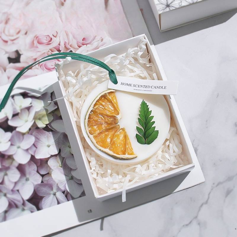Stearinlys Blomsterduftende citrusvoks smelter Langtidsholdbar skabsfrisker Hjemmeduft Faste voksskiver til garderobeskuffer Aromatisk gavepose_voghion.com