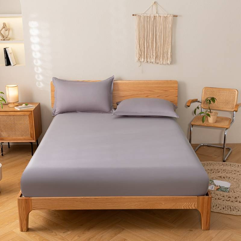 Pure Cotton A Class Single Piece High Grade Fitted Sheet Mattress Protector_voghion.com