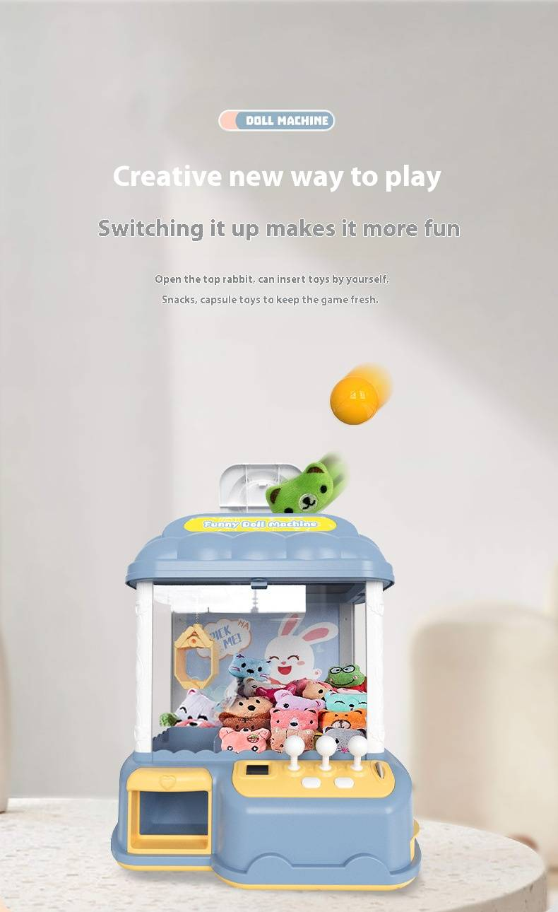 Großer rosa Hase, münzbetriebener Greifautomat – Elektrisches Arcade-Spiel mit Plüschpuppen und Kapselpreisen, lustiges Rollenspiel für Kinder_voghion.com