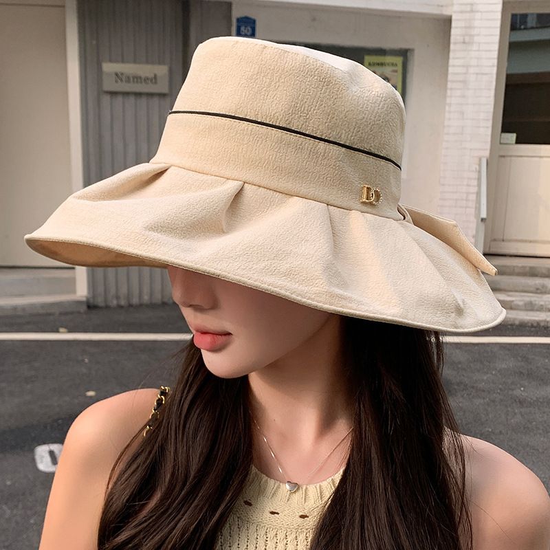 New for women, Korean version, versatile sunshade with large brim, spring and summer protection, fisherman hat, outdoor_voghion.com